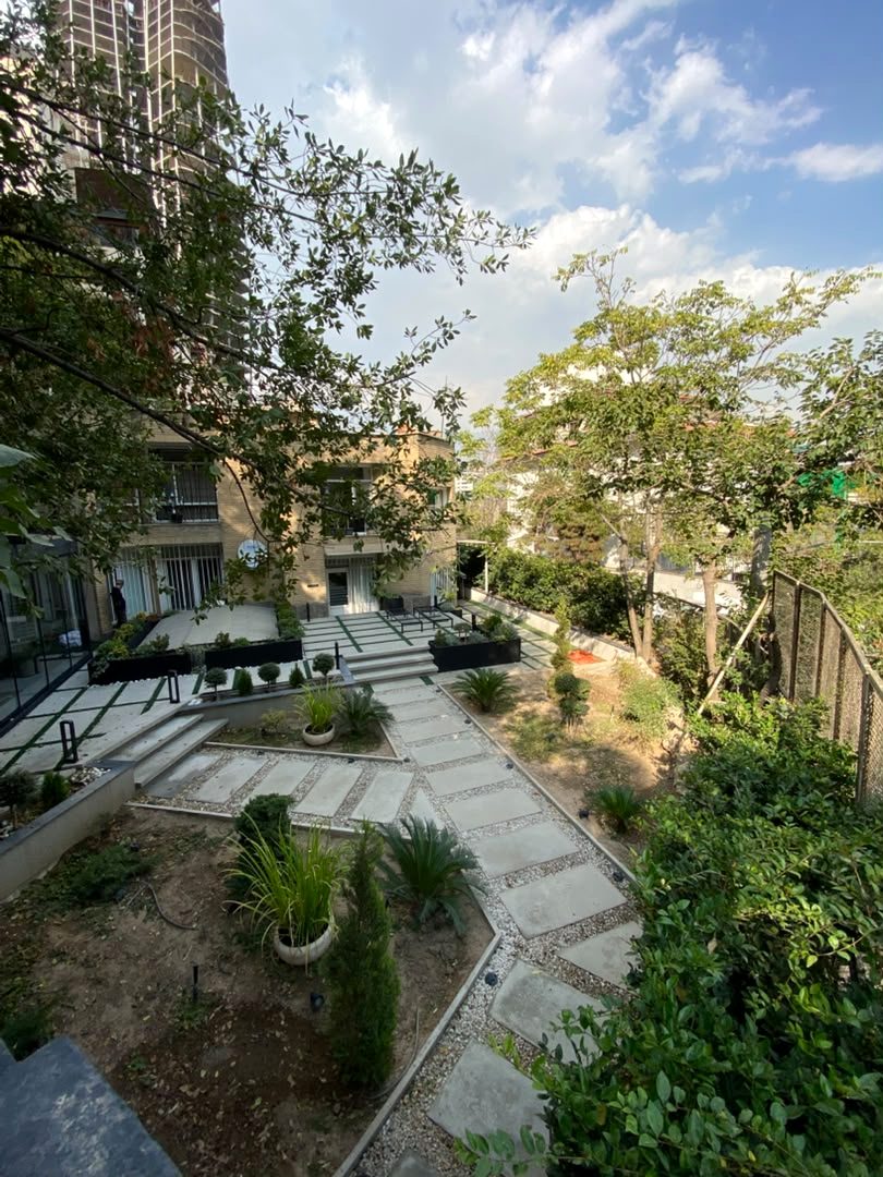 Terraced garden with stepping-stone paths